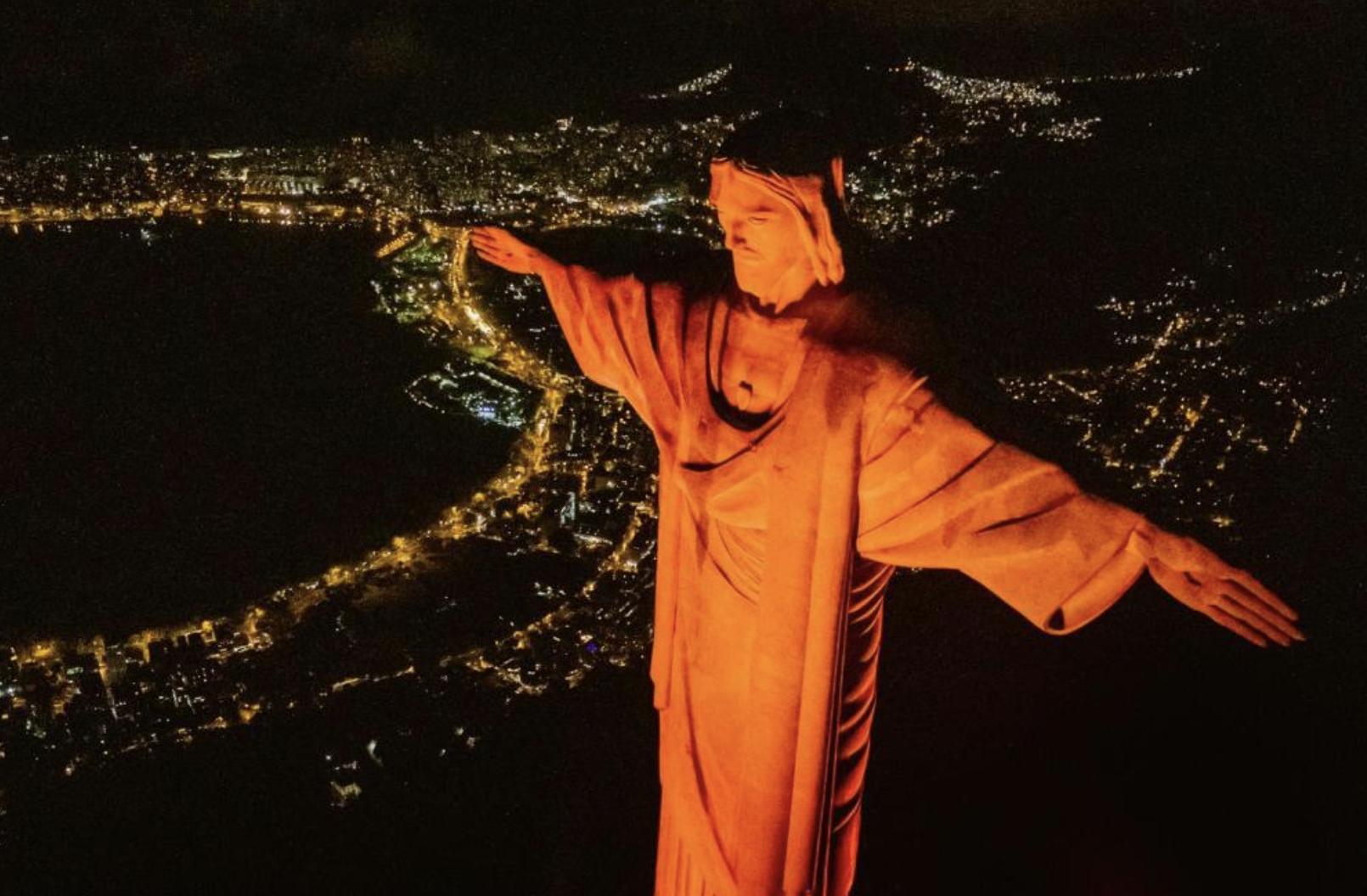 Cristo Redentor será iluminado na cor laranja em alusão à Campanha Nacional de Prevenção ao Câncer da Pele