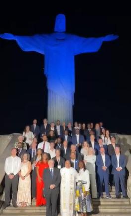 Cristo Redentor recebe cerimônia e iluminação no encerramento de cimeira da CPLP