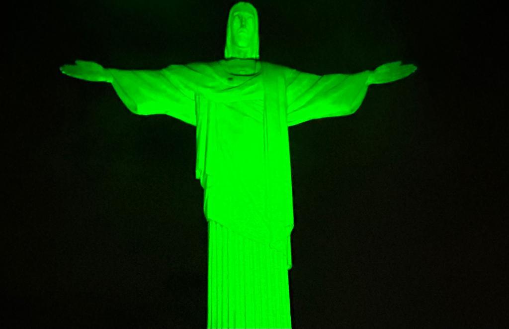 Cristo Redentor receberá cerimônia e iluminação verde em memória das vítimas de acidentes e doenças do trabalho