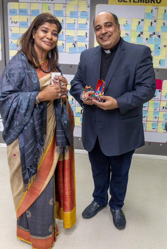 Embaixadora de Bangladesh no Brasil, Amb Sadia Faizunnesa, visita o prédio-sede da governança socioambiental do Santuário Arquidiocesano Cristo Redentor