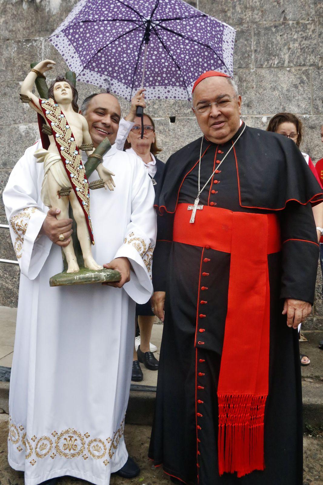 Imagem de São Sebastião visita o Cristo Redentor na Trezena de 2024