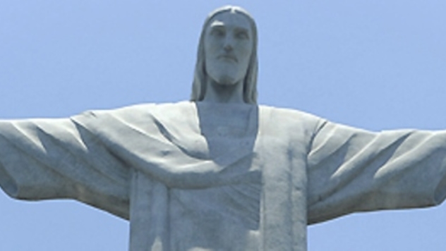 De braços abertos, Ele abençoa o mundo inteiro